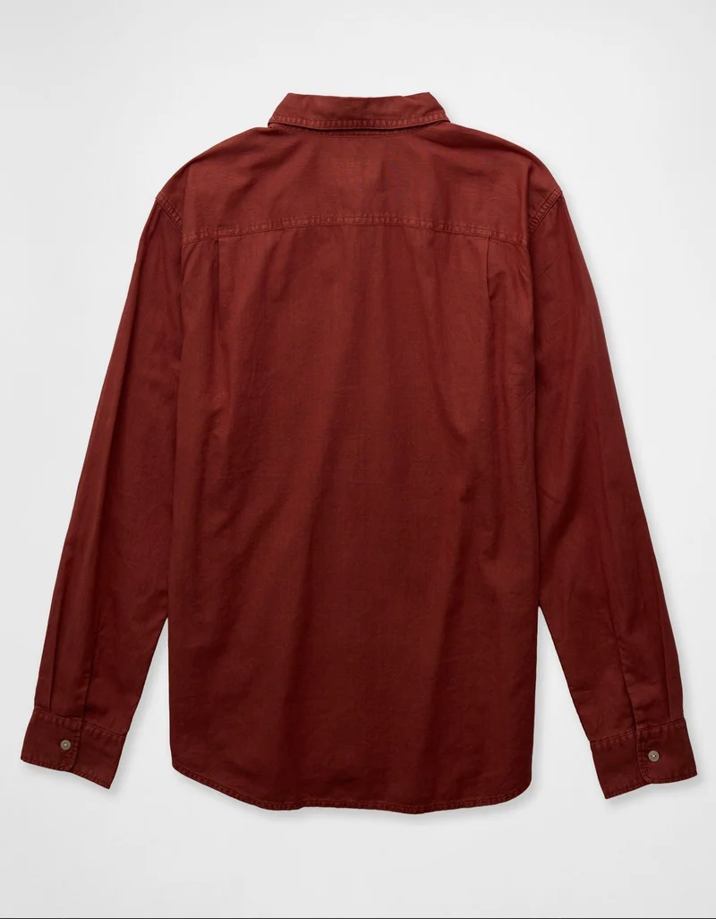 American Eagle AE Everyday Button-Up Linen Shirt